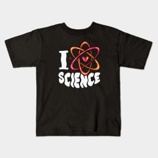 I Heart Science // I Love Science // Atom Symbol Kids T-Shirt